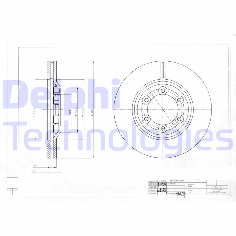 Remschijven Delphi Diesel BG4175