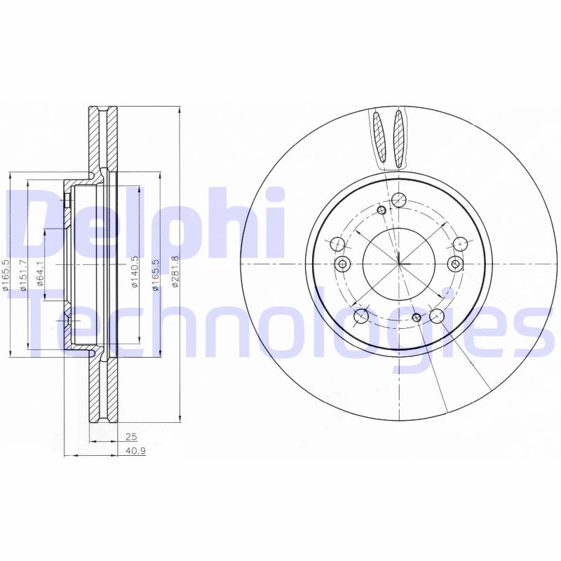 Remschijven Delphi Diesel BG4186