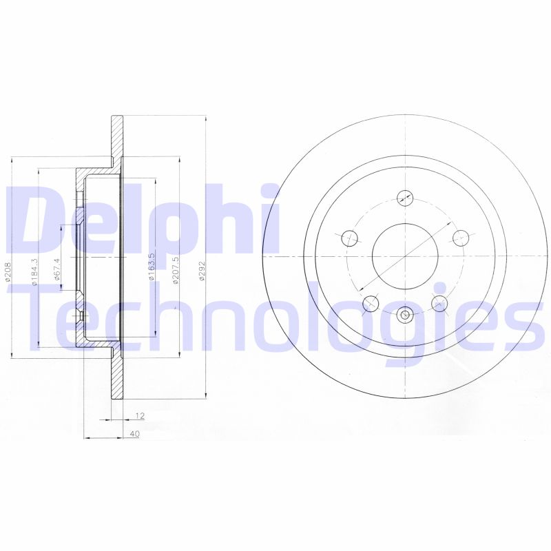 Remschijven Delphi Diesel BG4188C