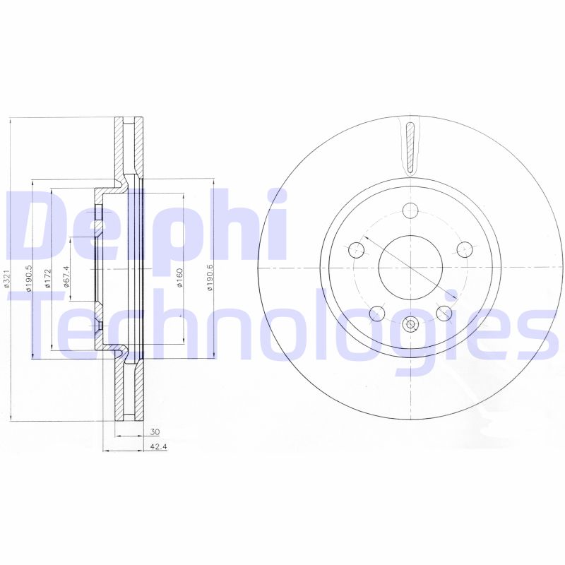 Remschijven Delphi Diesel BG4189