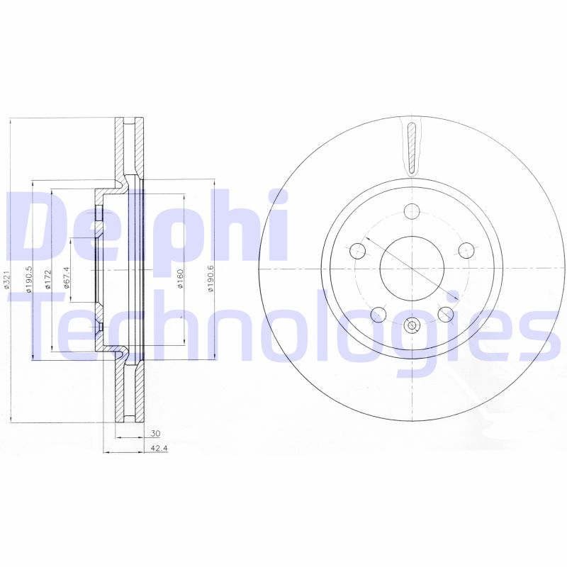 Remschijven Delphi Diesel BG4189C