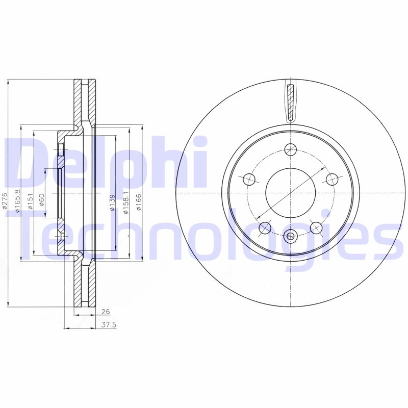 Remschijven Delphi Diesel BG4191