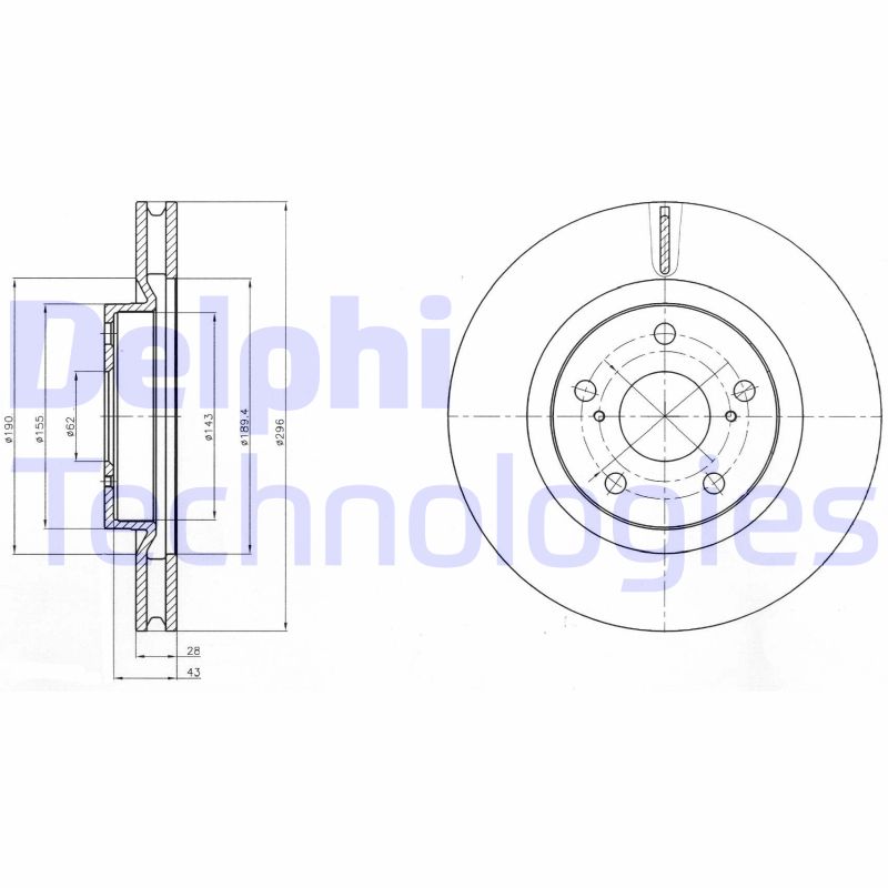 Remschijven Delphi Diesel BG4192