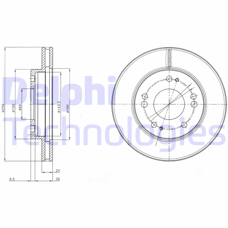 Remschijven Delphi Diesel BG4197