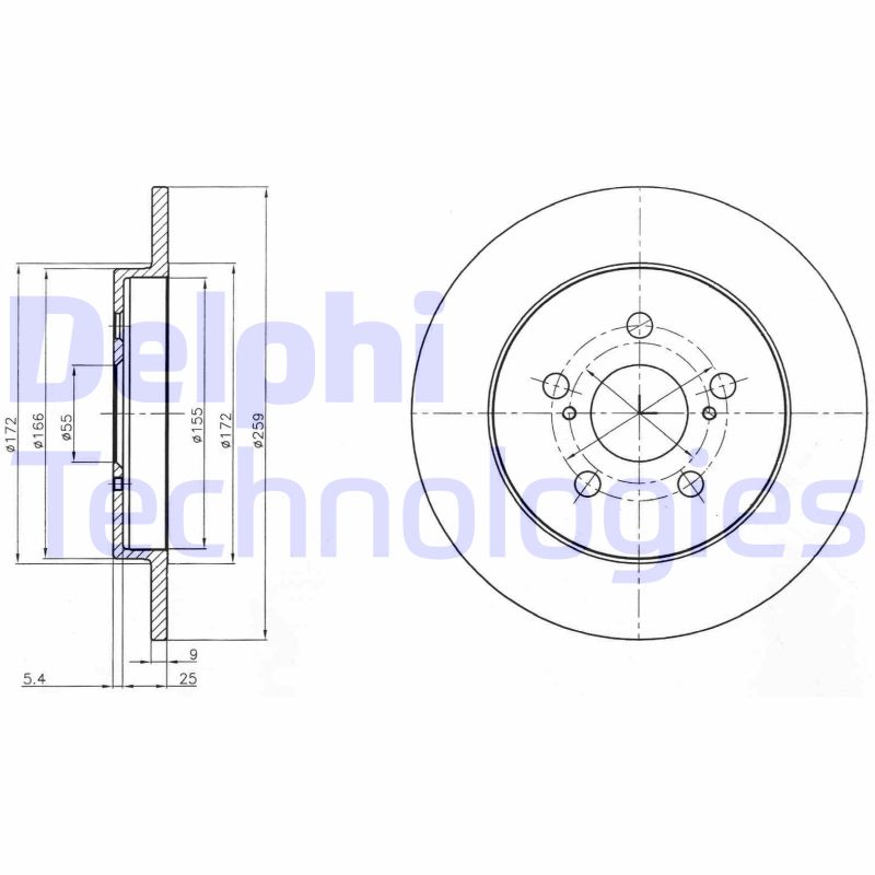 Remschijven Delphi Diesel BG4201C