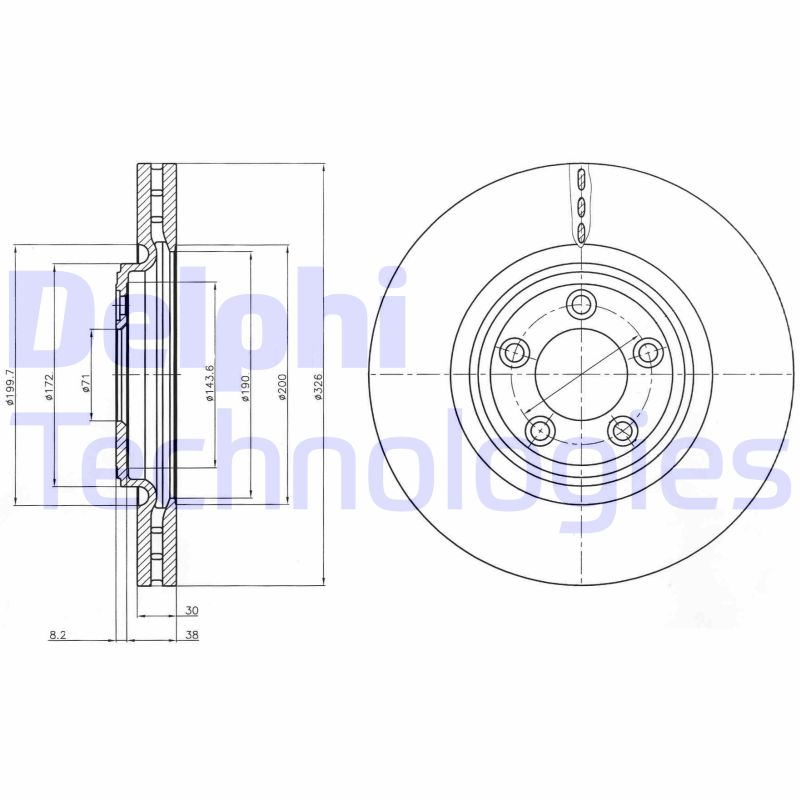 Remschijven Delphi Diesel BG4203C