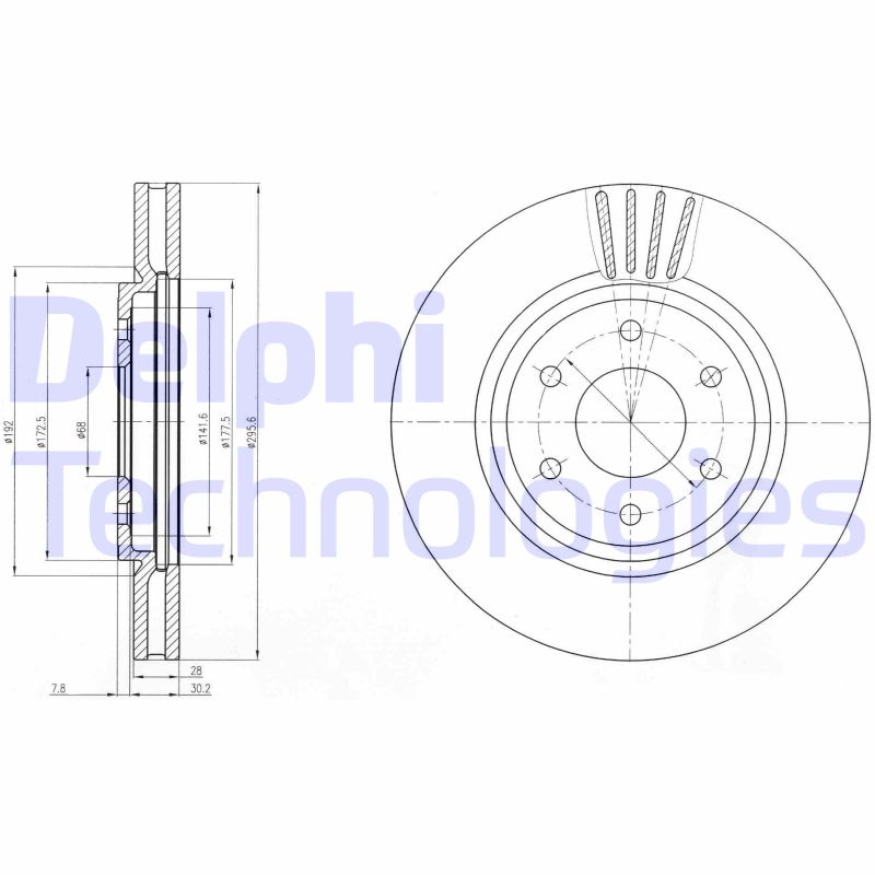 Remschijven Delphi Diesel BG4205