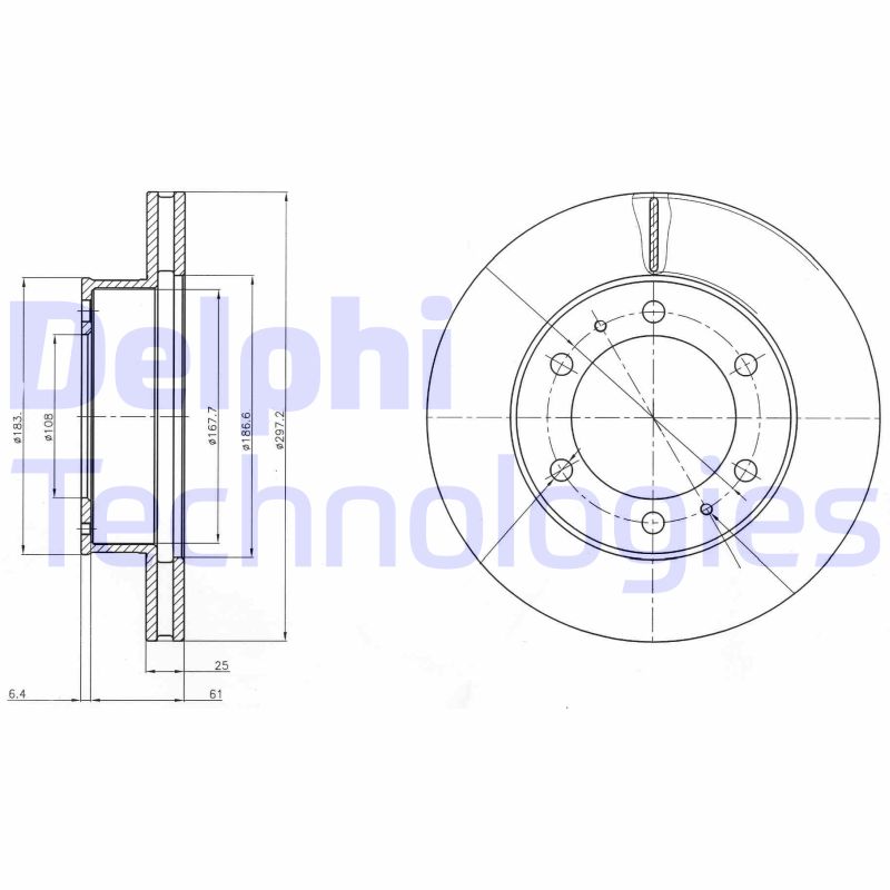 Remschijven Delphi Diesel BG4211C