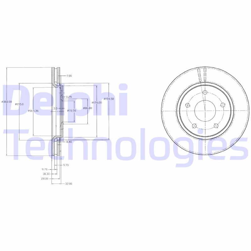 Remschijven Delphi Diesel BG4212