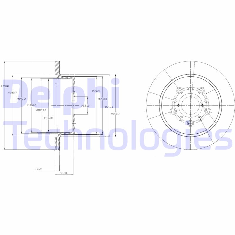 Remschijven Delphi Diesel BG4216