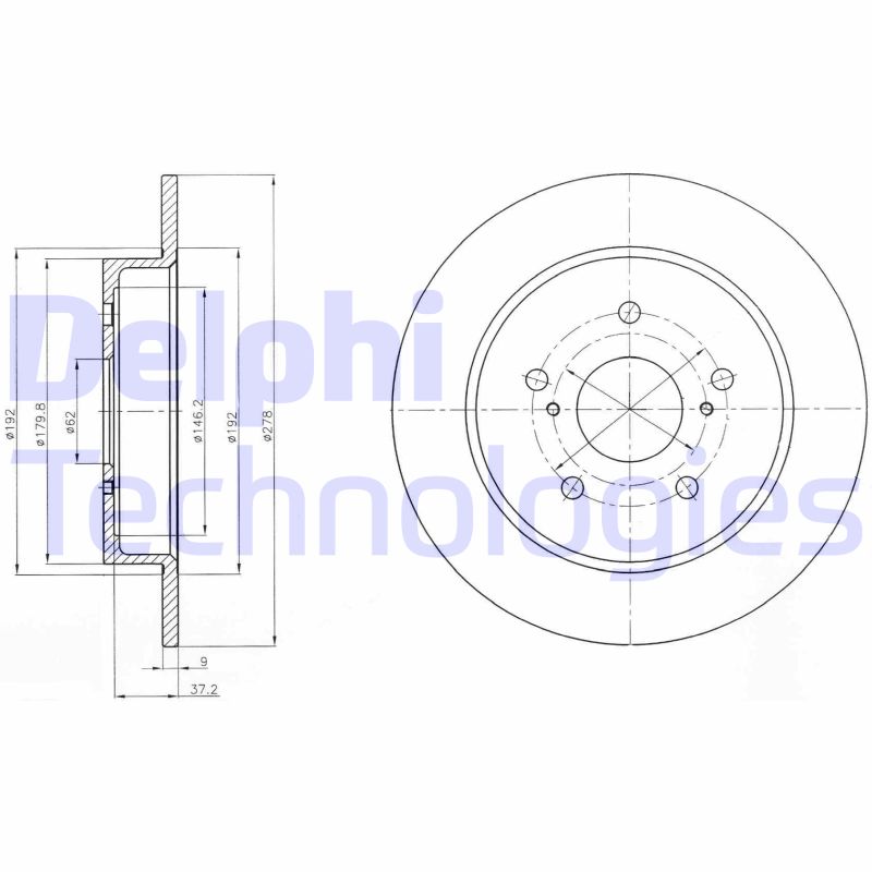 Remschijven Delphi Diesel BG4222