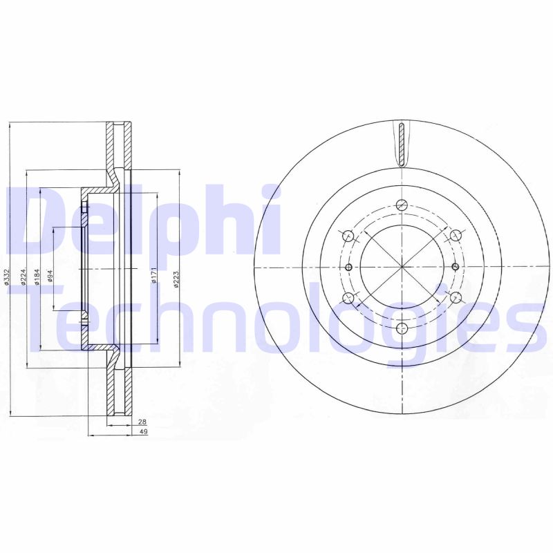 Remschijven Delphi Diesel BG4228