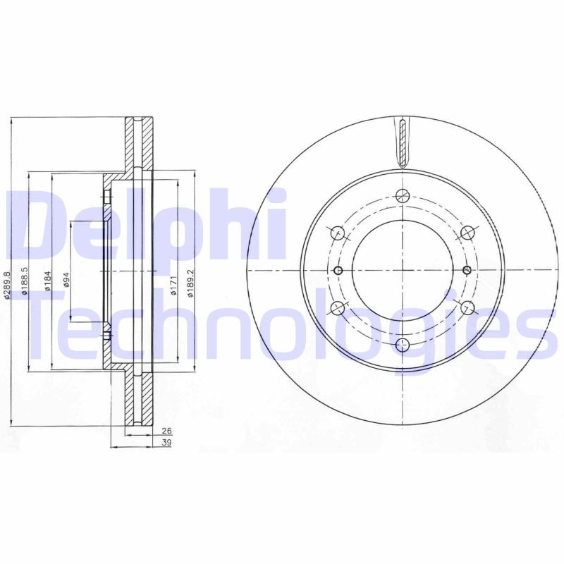 Remschijven Delphi Diesel BG4229