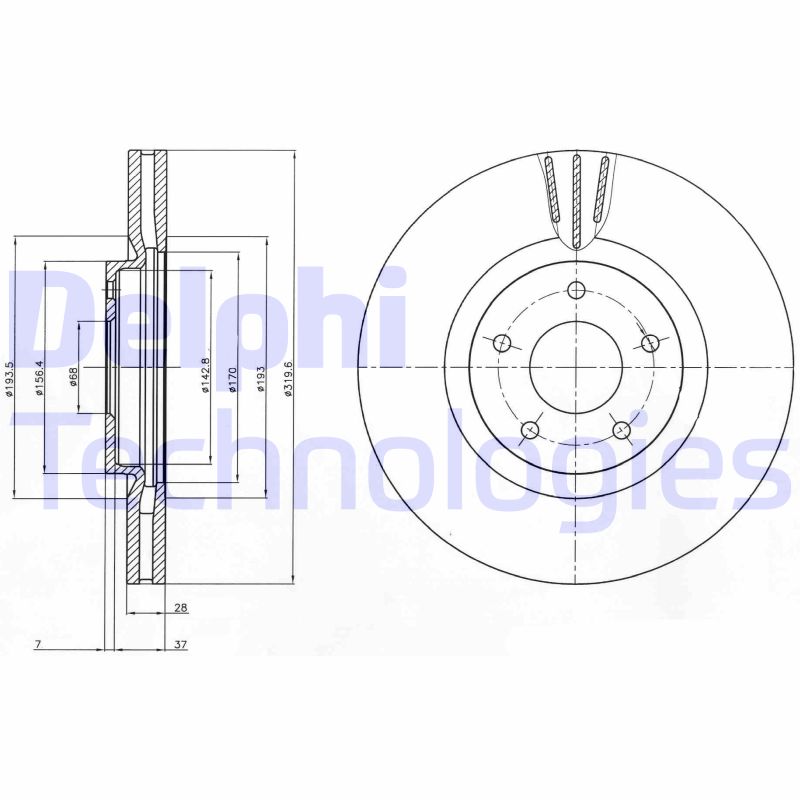 Remschijven Delphi Diesel BG4231