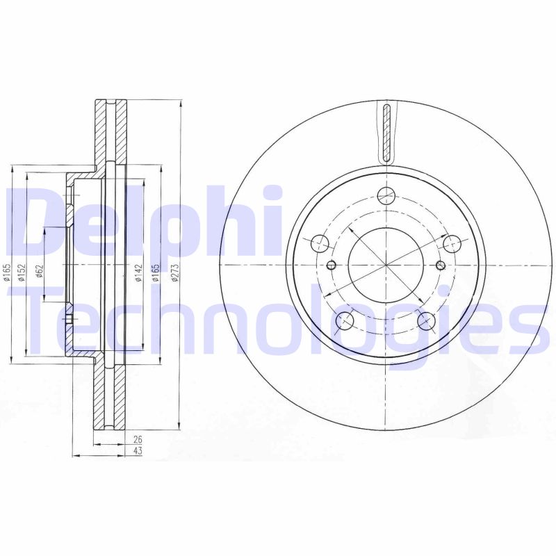 Remschijven Delphi Diesel BG4234