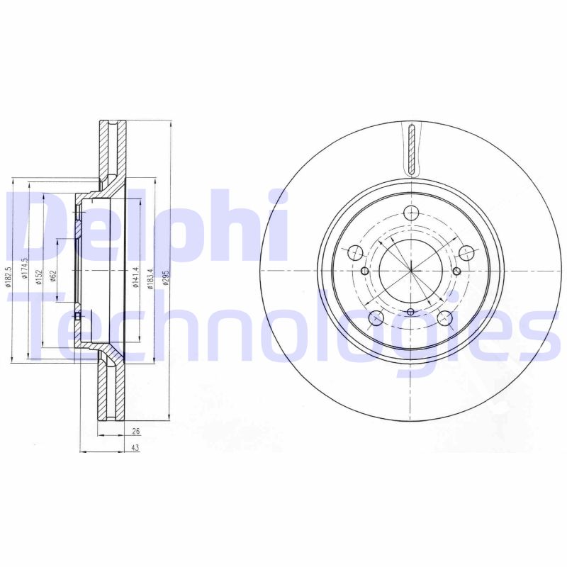 Remschijven Delphi Diesel BG4236