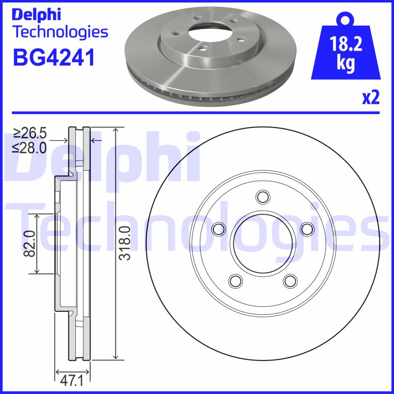 Remschijven Delphi Diesel BG4241