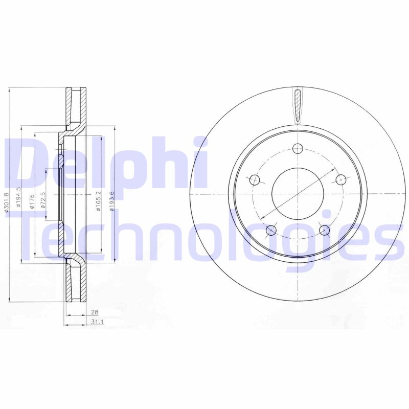 Remschijven Delphi Diesel BG4248