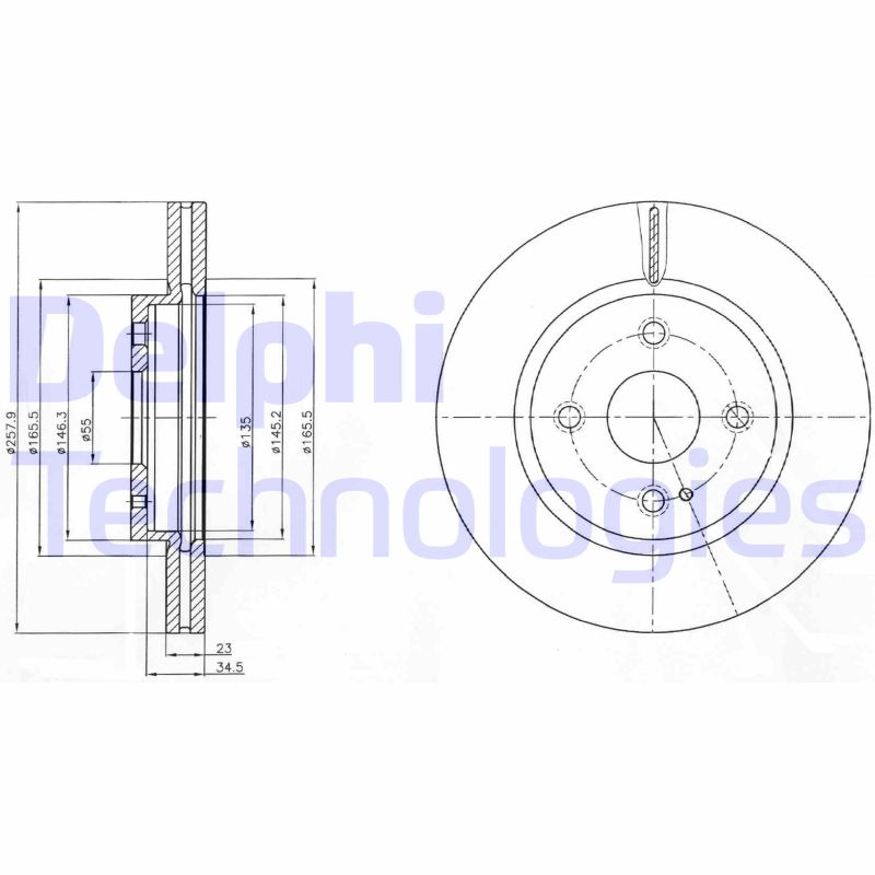 Remschijven Delphi Diesel BG4254