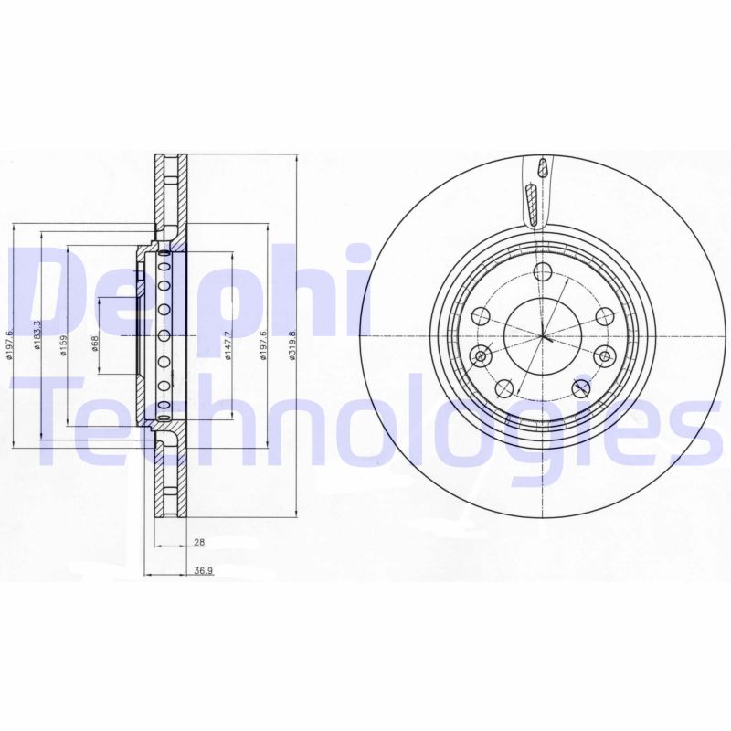 Remschijven Delphi Diesel BG4266