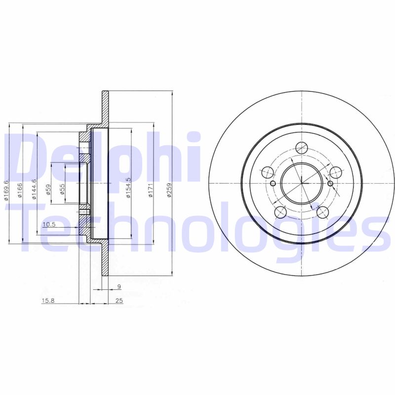 Remschijven Delphi Diesel BG4272