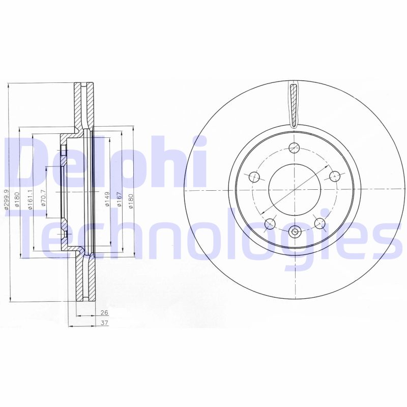Remschijven Delphi Diesel BG4278