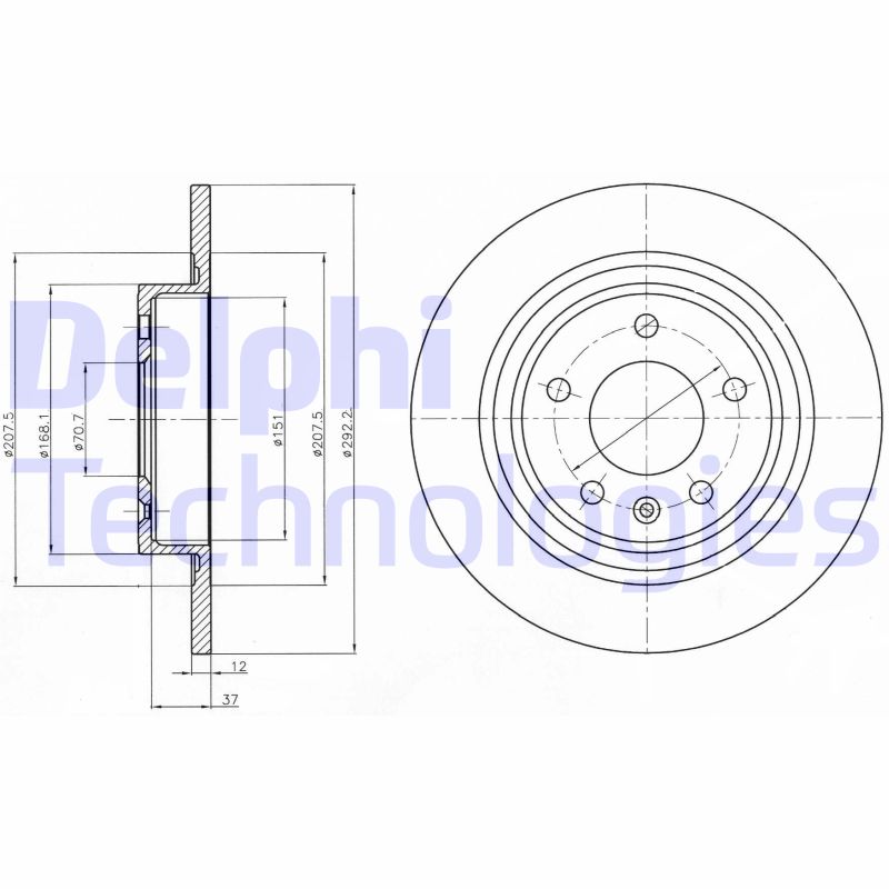 Remschijven Delphi Diesel BG4279C