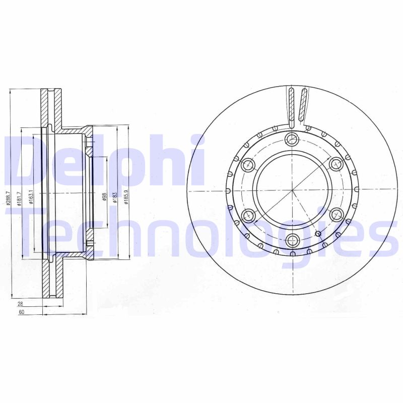 Remschijven Delphi Diesel BG4297