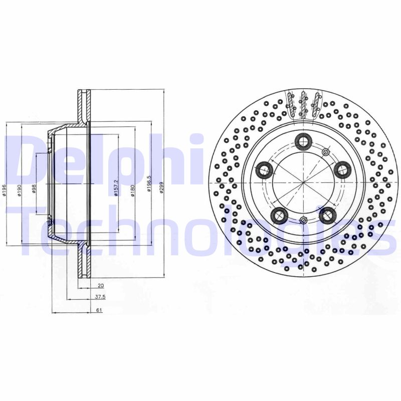 Remschijven Delphi Diesel BG4302C