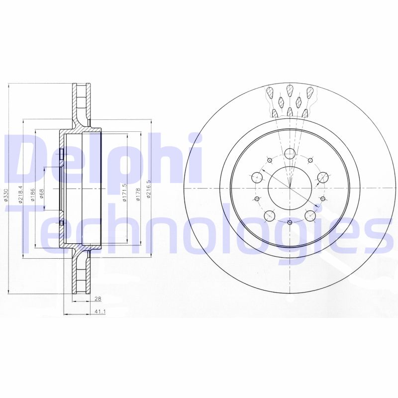 Remschijven Delphi Diesel BG4306C
