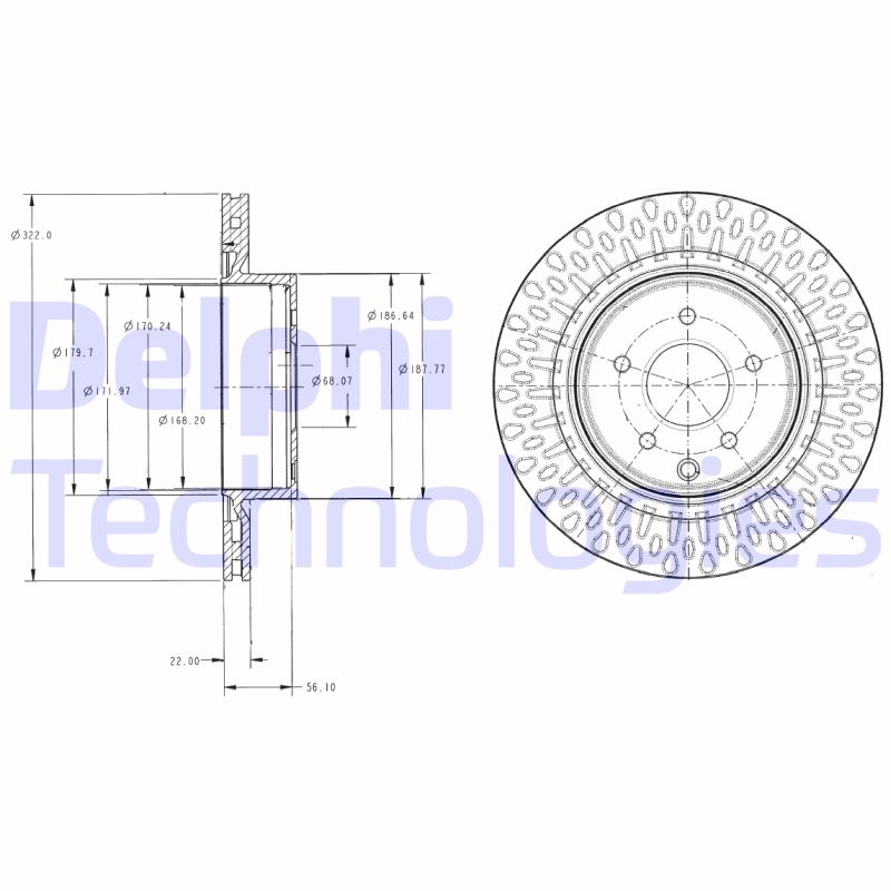 Remschijven Delphi Diesel BG4307