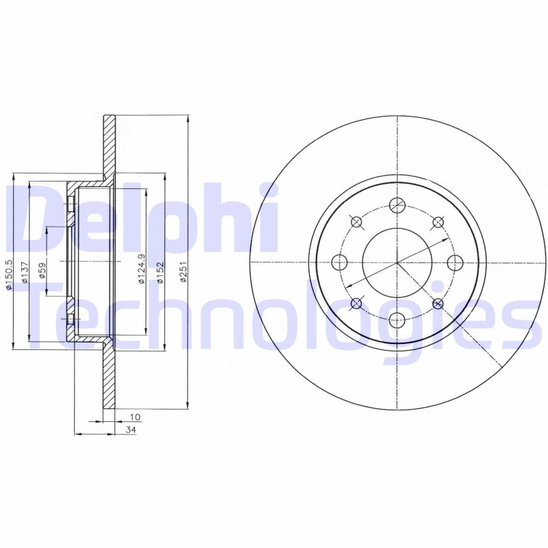 Remschijven Delphi Diesel BG4312