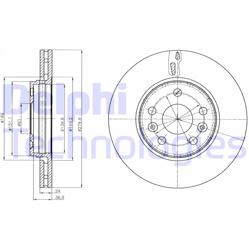 Remschijven Delphi Diesel BG4317