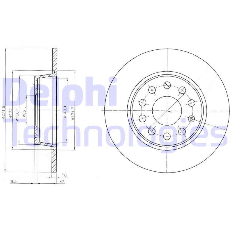 Remschijven Delphi Diesel BG4324