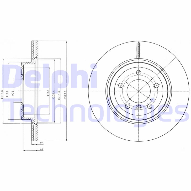 Remschijven Delphi Diesel BG4325