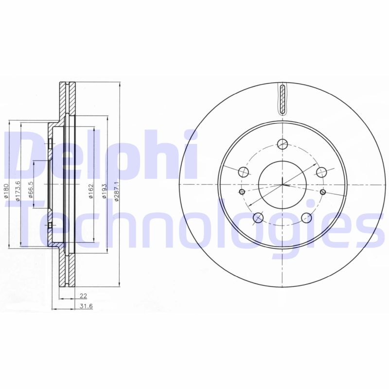 Remschijven Delphi Diesel BG4326