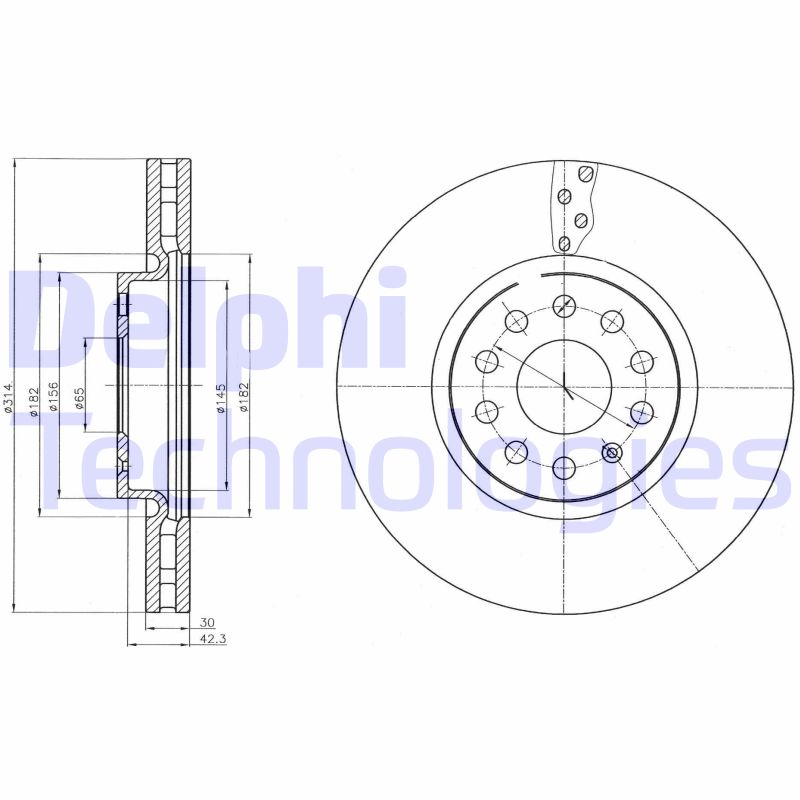 Remschijven Delphi Diesel BG4330
