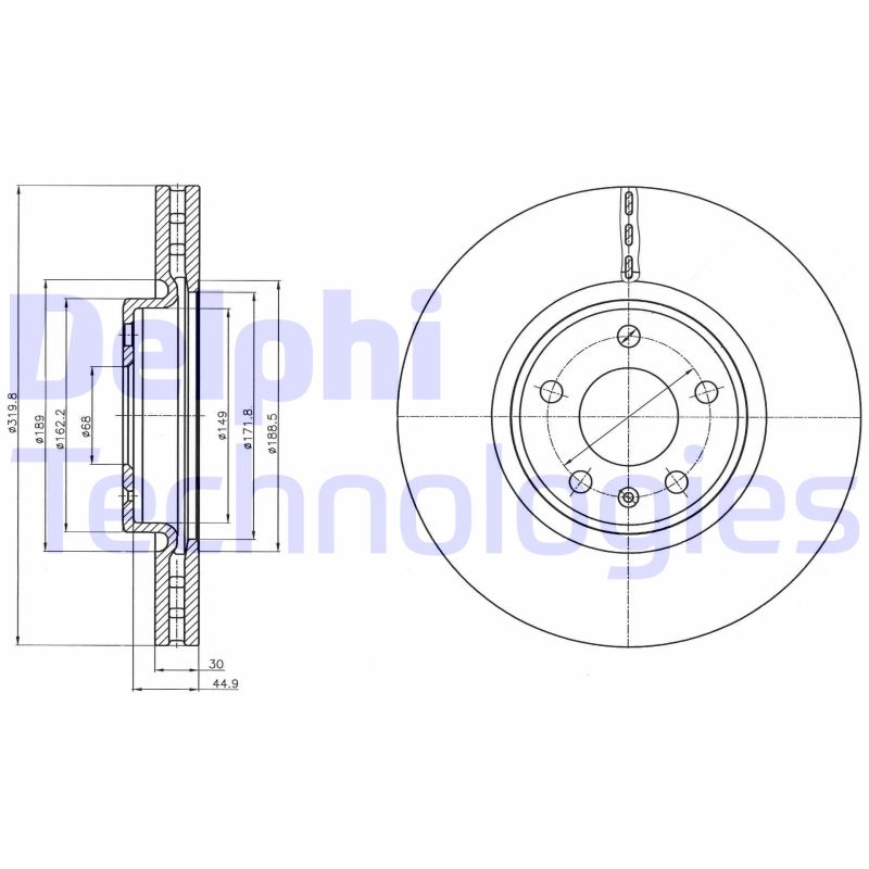 Remschijven Delphi Diesel BG4346C