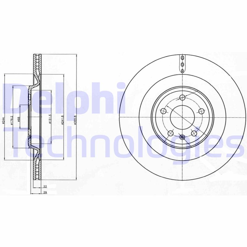 Remschijven Delphi Diesel BG4387C