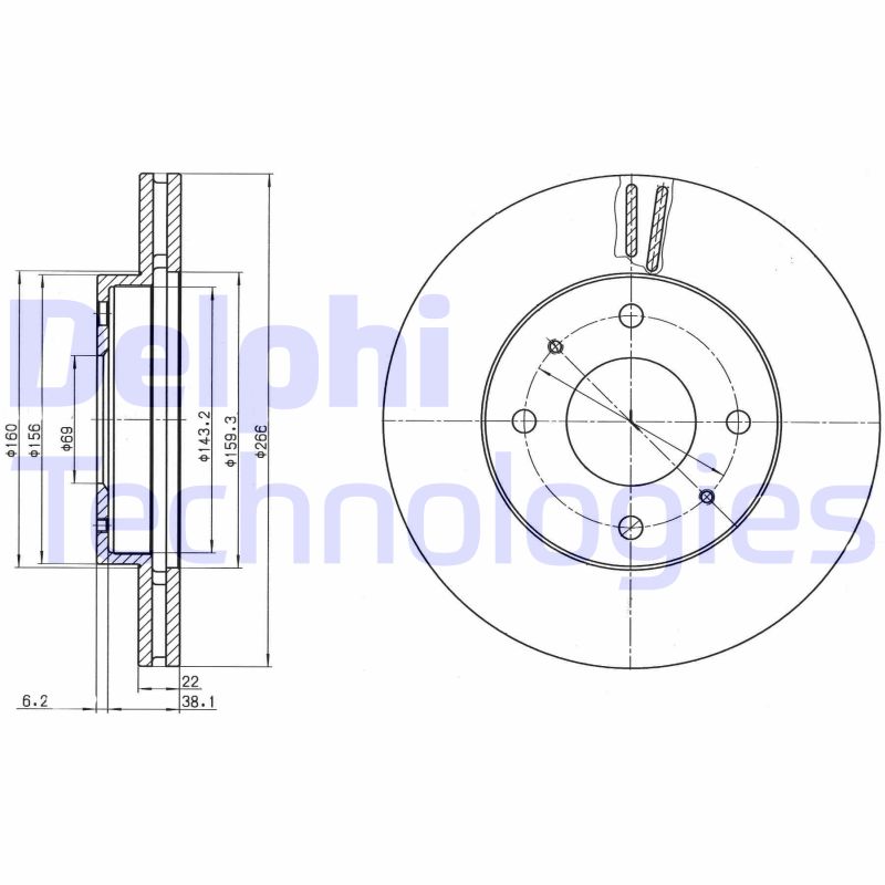 Remschijven Delphi Diesel BG4537C