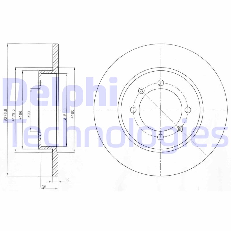 Remschijven Delphi Diesel BG4538C