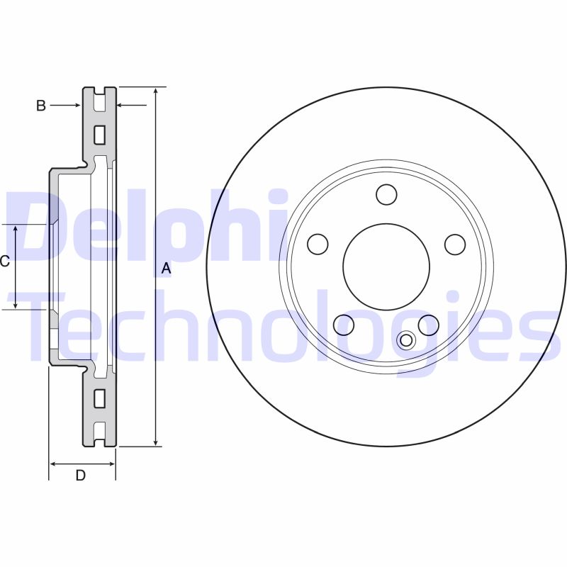 Remschijven Delphi Diesel BG4554C