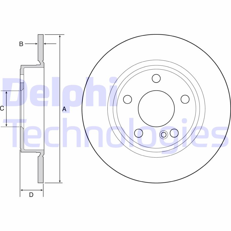 Remschijven Delphi Diesel BG4555C