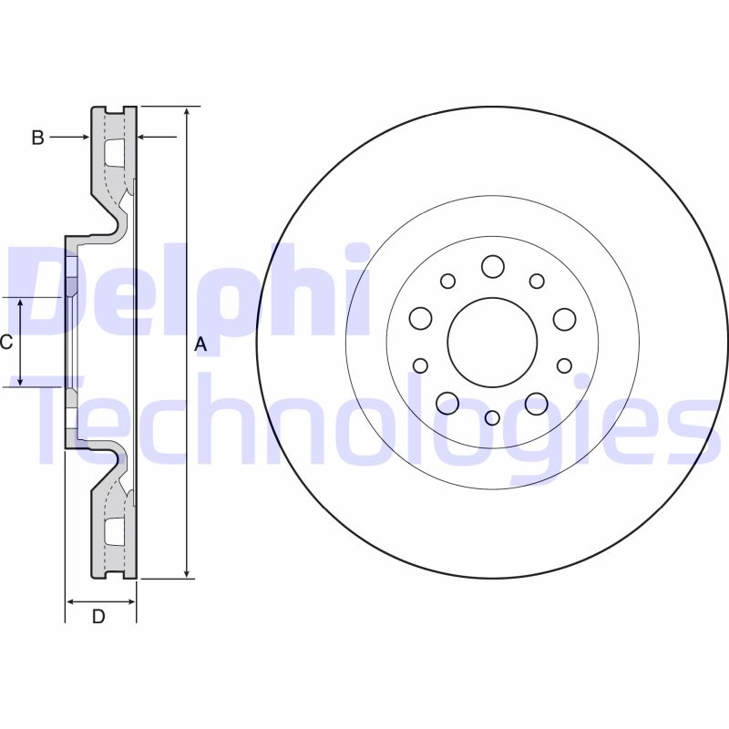 Remschijven Delphi Diesel BG4556