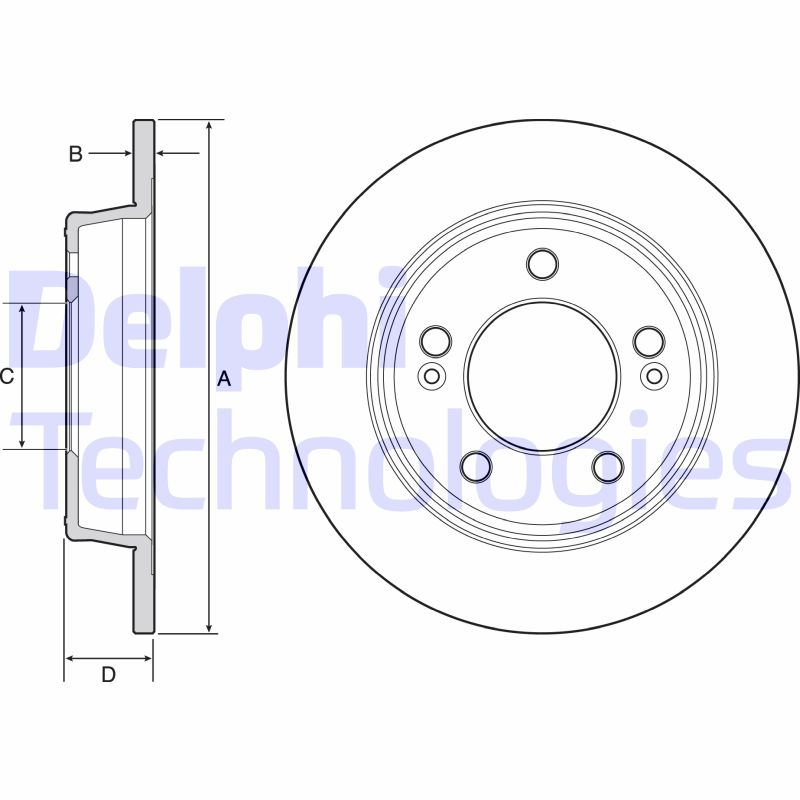 Remschijven Delphi Diesel BG4559C