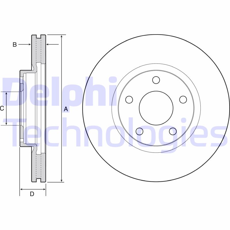 Remschijven Delphi Diesel BG4562C