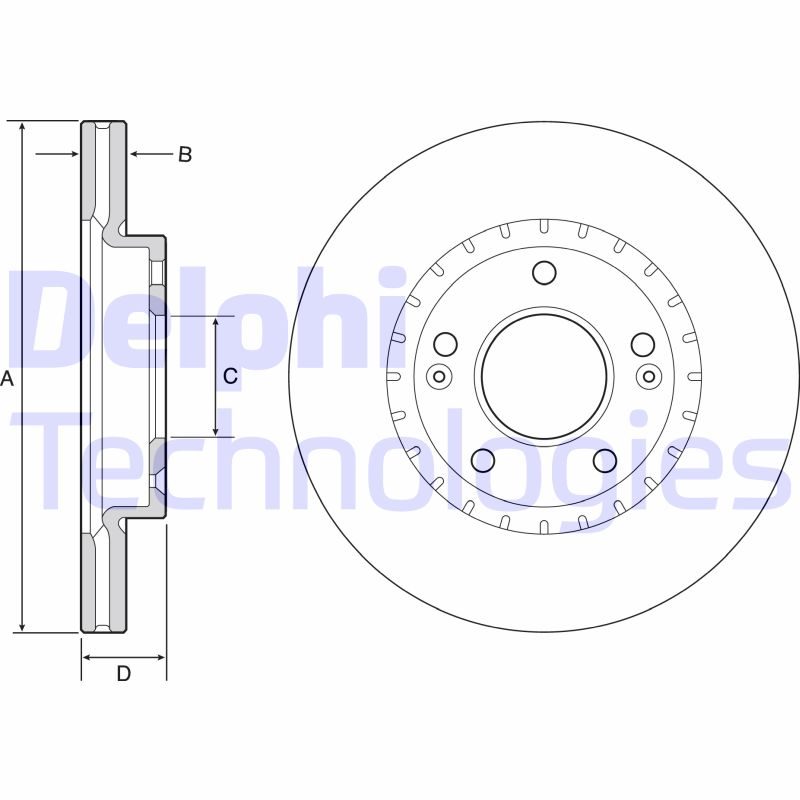 Remschijven Delphi Diesel BG4565C