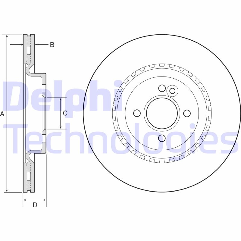 Remschijven Delphi Diesel BG4568