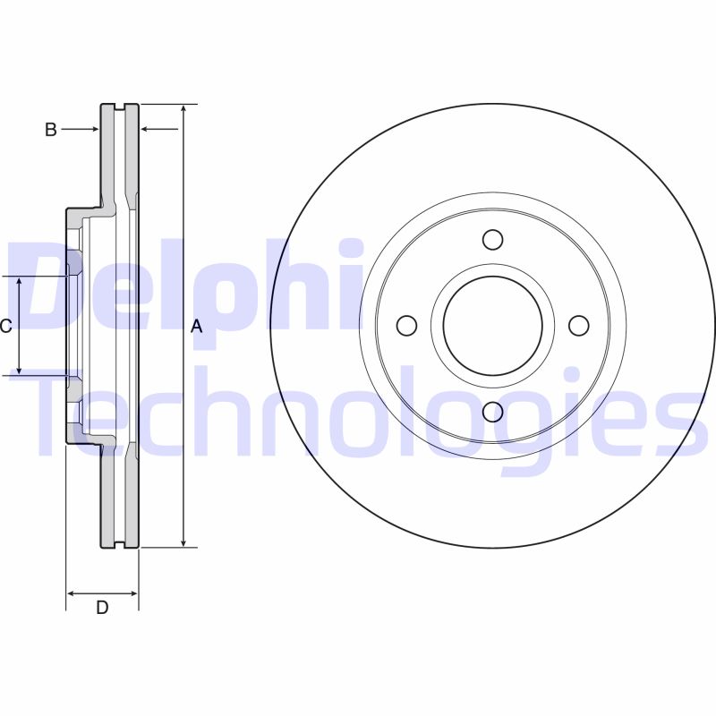 Remschijven Delphi Diesel BG4569C