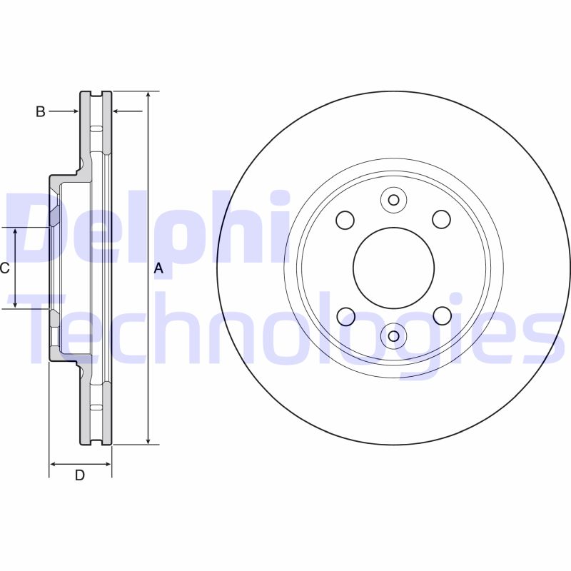 Remschijven Delphi Diesel BG4570